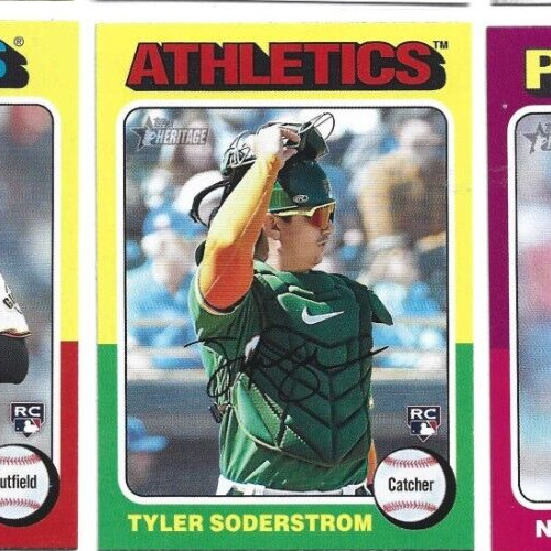 2024 Topps Heritage Oakland A's Tyler Soderstrom Rookie card