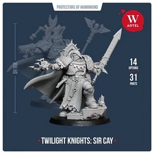 Artel W Space Marine Sir Cay Chaplain 28mm Sci Fi Miniature