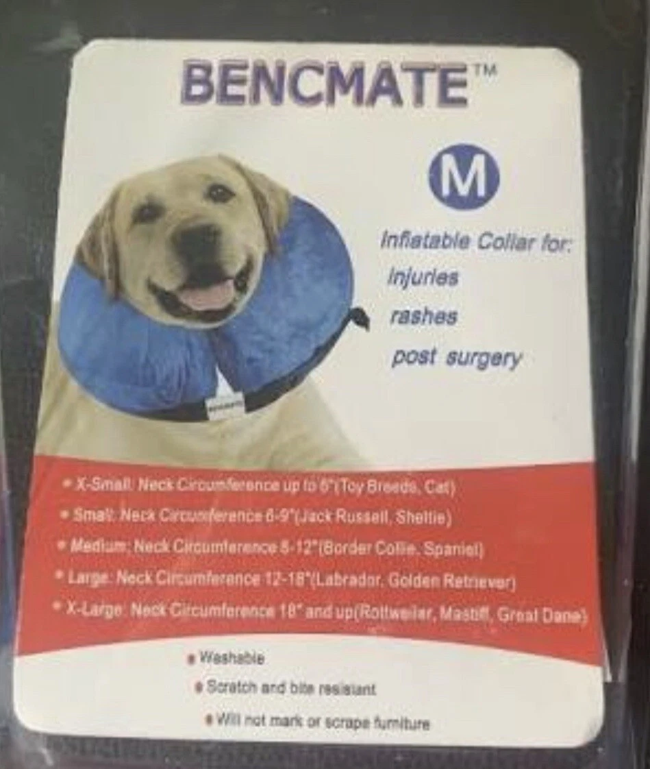 BENCMATE Protective Inflatable Collar for Dogs and Cats Soft Pet