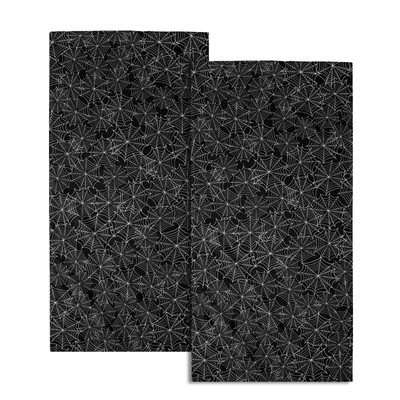 Halloween Hand Bath Towel Black White Spiderwebs Hand Towel Set of 2 Spiders ...