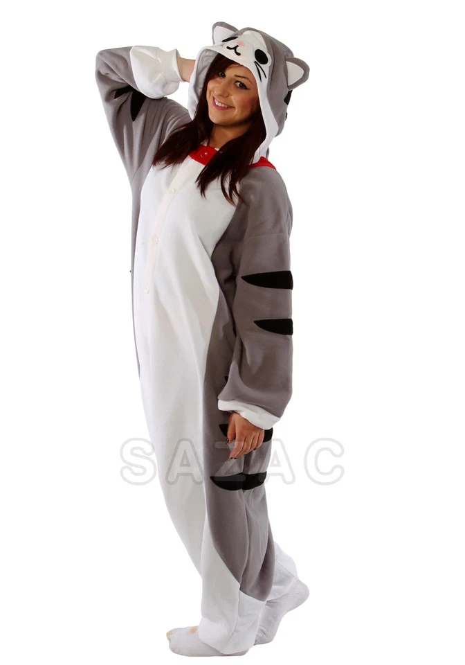 SAZAC Tabby Cat Kigurumi - Disfraces para niños y adultos de EE. UU. Foto 3 de 4