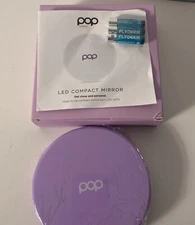 Pop Sonic Portable Compact LED 1X/5X Mirror Light Purple