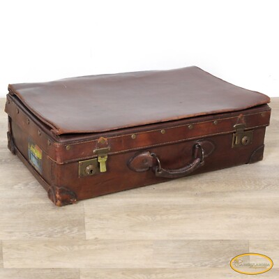 Valigia Gialla Marrone D'annata Della Borsa Di Cuoio Con I Biglietti Viaggio M Image51891012