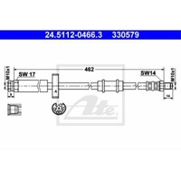 ATE Bremsschlauch Vorne FüR Fiat Ducato Pritsche/Fahrgestell Bus 24.5112-0466.3
