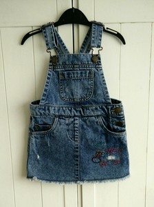 next girls denim pinafore