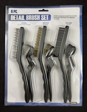 6-Piece Steel Brass Nylon Detail Brush Set
