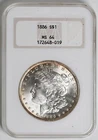1886 Morgan Dollar MS 64 NGC Silver $1 Uncirculated Coin