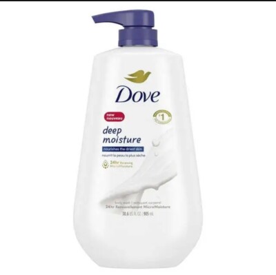 Dove Deep Moisture Body Wash 30.6 oz Pump Bottle - 24 Hour Renewing