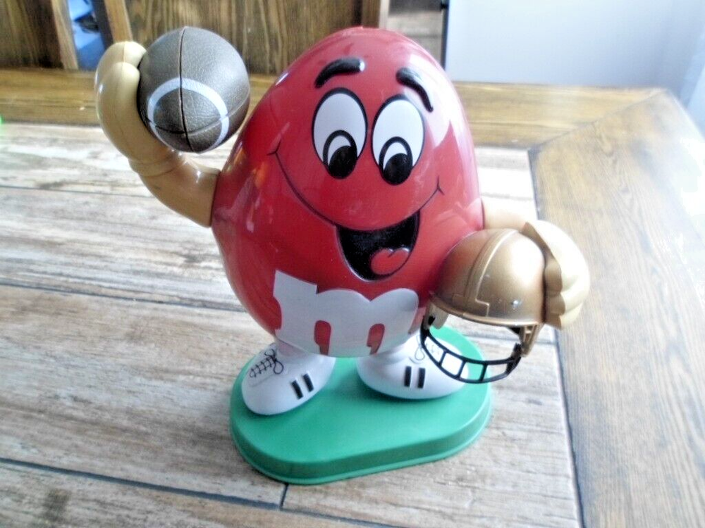 Red M&M M & M Football Candy Dispenser