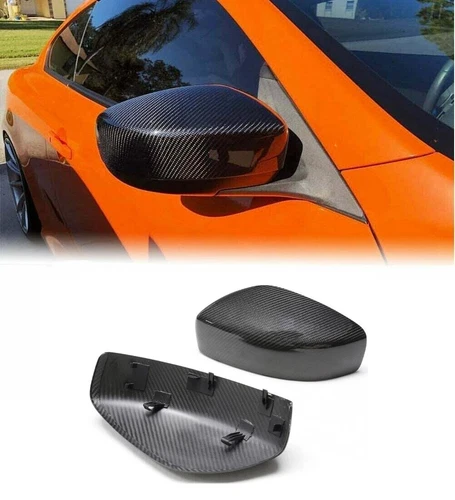 Dry Carbon Fiber Side Mirror Cover Caps Replace For INFINITI G25 G37 Q60 2008-14