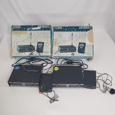 Vtg Lot of 2 Nady 49LT Wireless Mic Set System Receiver Microphone UNTESTED