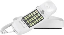 AT T Telephone Push Button Corded Desk Wall Mount Home Trimline Phone White