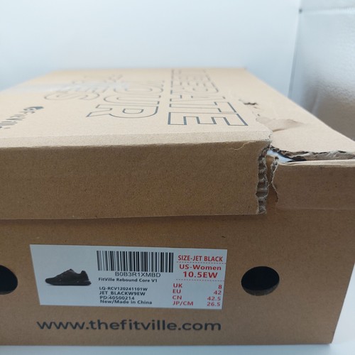 FitVille Women's Walking Shoes/Sneakers Rebound Core V1 Lightweight Black UK8 EW - Picture 19 of 19