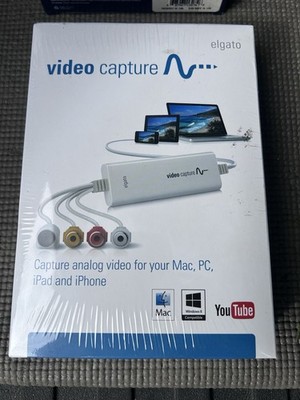 NEW Elgato USB Analog Video Capture Device Mac PC, iPad, iPhone (Factory Sealed)