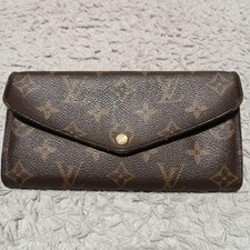 Authentique portefeuille Louis Vuitton monogramme Sarah M62235 marron/rose ba...