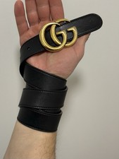 DDP Gucci Double G Blue Belt GG Style Number 414516 size 95 cm