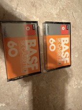  2 BASF SK SK Cassette Tape Jamproof 60 ,low noise extended range sealed blank