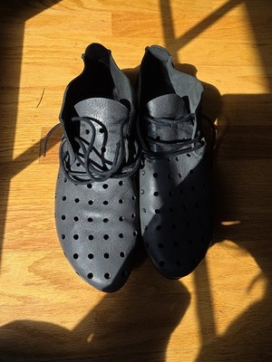 Trippen Penna Leather Shoes Black, Round, Lightweight, Shock Absorbent 38 