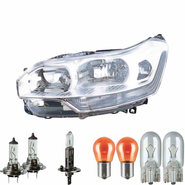Halogen Scheinwerfer Links H7/H7/H1 FüR CitroëN C5 III Break Inklusive Lampen-image