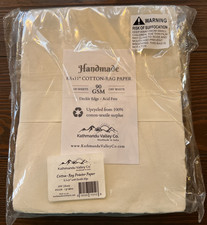NEW Kathmandu Valley Cotton Rag Paper Handmade 100 Sheets 8.5" x 11" Off White