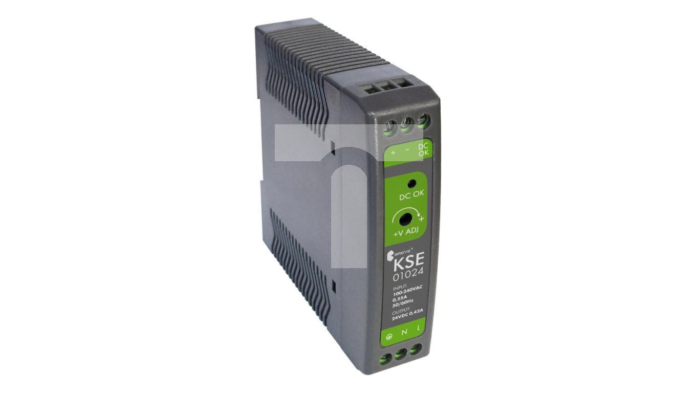 Switching power supply KSE 01024P 230/24VDC 0.42A 10W per DIN rail, Uzas: /T2UK