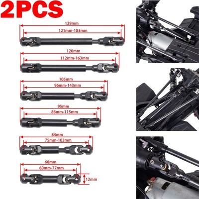2PCS Steel Joint Drive Shaft for 1/10 RC Car Crawler Axial SCX10 Traxxas TRX4