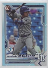 2021 Bowman Draft 1st Edition Sky Blue Foil Heriberto Hernandez #BD-100 0m7o