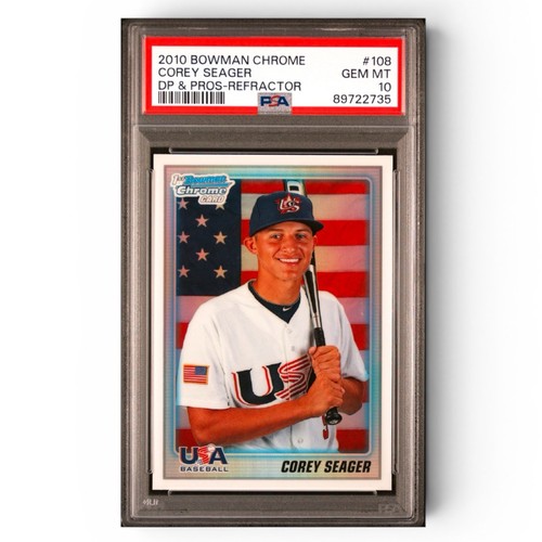 2010 Bowman Chrome Corey Seager USA DP Pros Refractor #108 PSA 10 Rangers