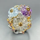 Recommend ring Natural Green Amethyst Ring 925 Sterling Silver Size 7 /R472369