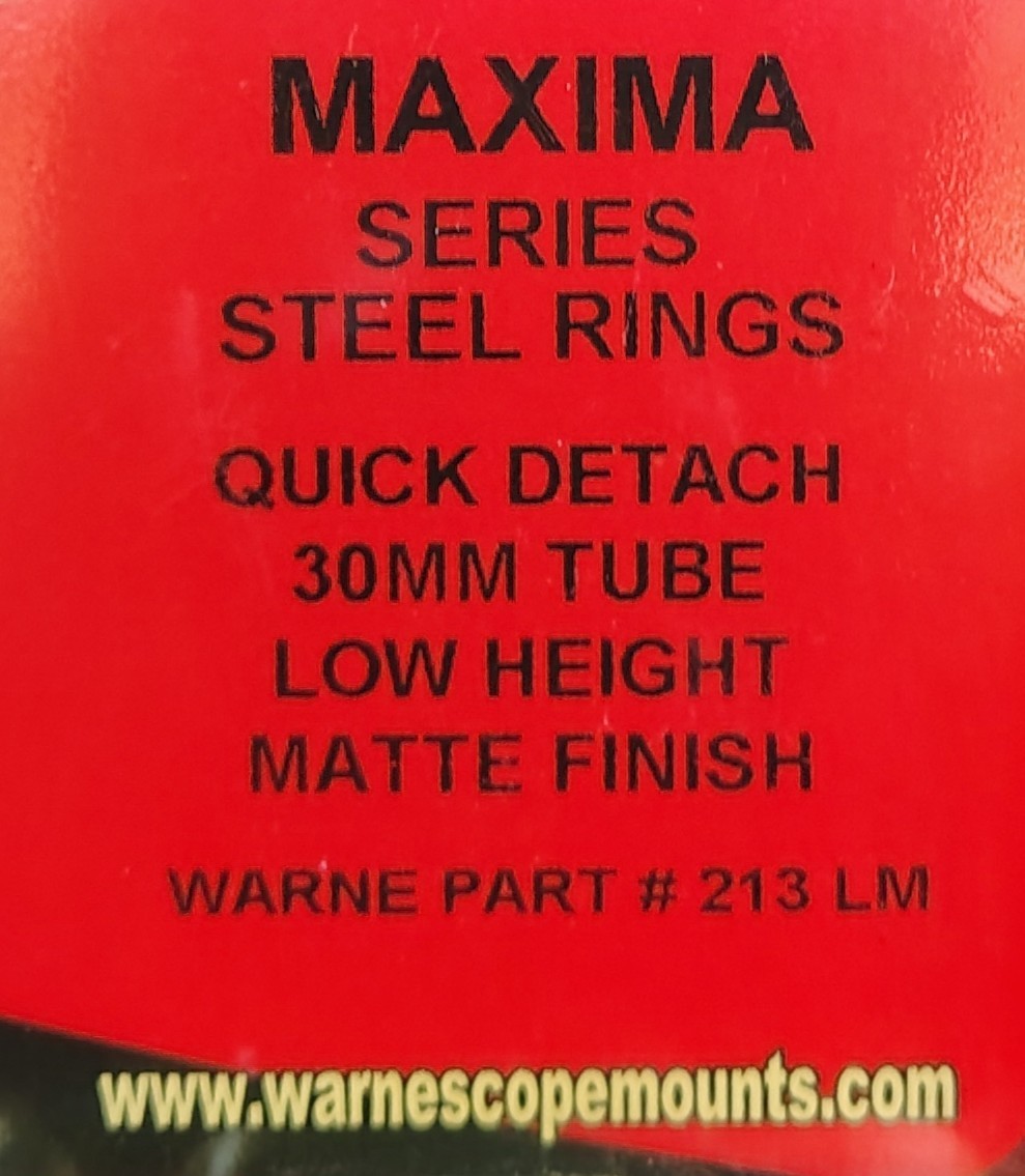 WARNE QD RINGS AND BASES - USED!