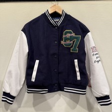 Limited Too Girls Relaxed Fit Snap Closure Varsity Jacket Size M 10 Bomber