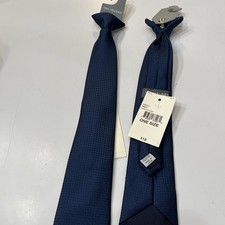 NWT Lot Of Two Boys Van Heusen Clip On Neck Tie Navy Blue One Size Polyester