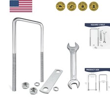 1 Sets M10 Square U-boltsu-bolts 3 Inch Wide304 Stainless Steel Square U-bo... 1 Sets M10 Square U-boltsu-bolts 3 Inch Wide304 Stainless Steel Square U-bo...