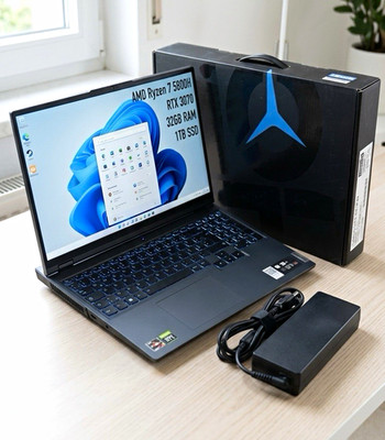 Lenovo Legion 16  Gaming Laptop Ryzen 7 5800H RTX 3070 32GB 1TB SSD W11 Grau