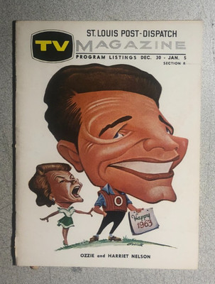 TV MAGAZINE St. Louis (MO) Post-Dispatch December 30 1962 Ozzie Nelson cover