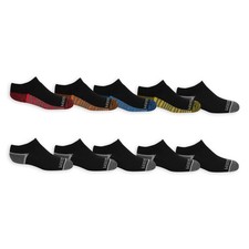 Fruit of the Loom Boys' Ultimate Sports Comfort No Show Socks Small, Black