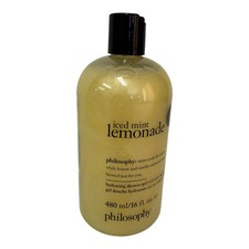 Philosophy Iced Mint Lemonade 3 in 1 Shower Gel Bubble Bath Shampoo 16 fl oz New