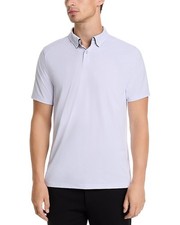 Rhone Mens Slim Fit Textured Commuter Polo Shirt in Purple Size Small