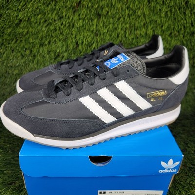 Adidas SL 72 RS Mens Black White Stripe Gum Bottom Sneaker Originals JI1282