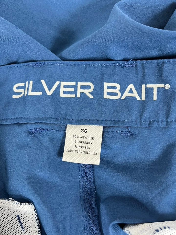 Pantalones cortos azules Silver Bait para hombre talla 36 -1551 Foto 3 de 3