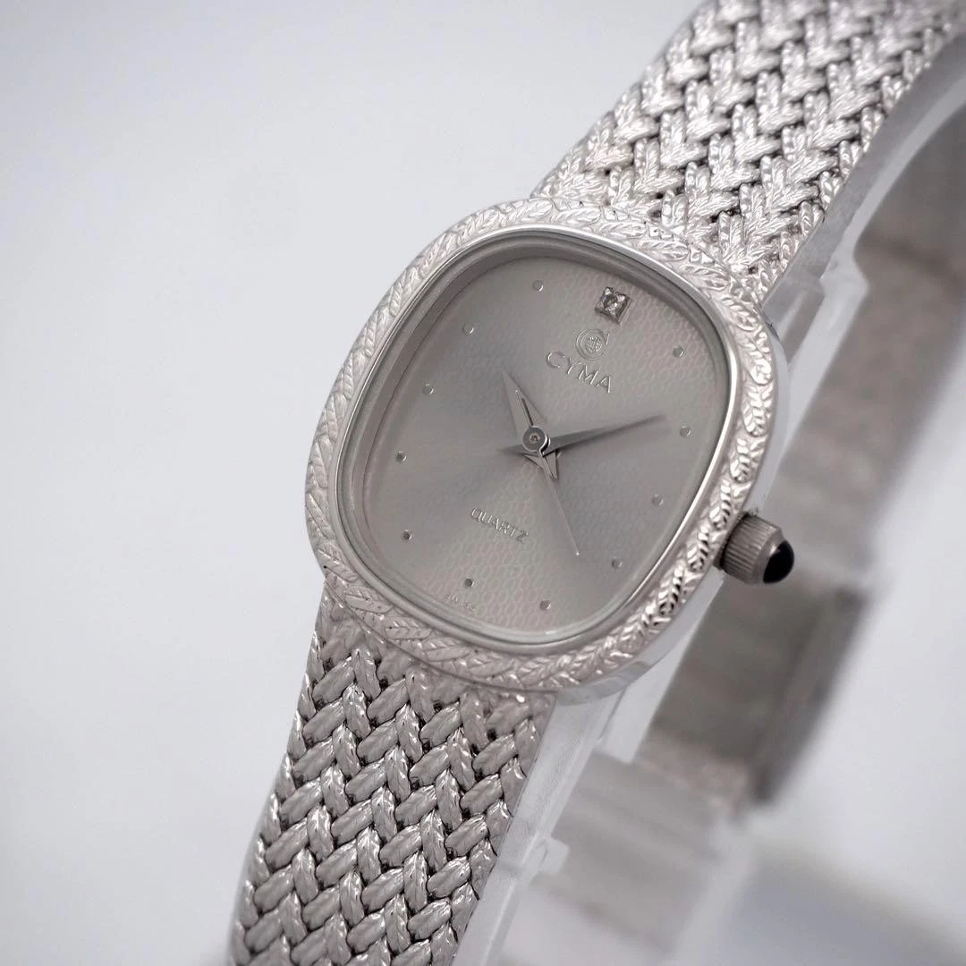 Vintage Cyma 41.20880 Women\'s Watch Swiss Quartz  Two Tone Glitter Dial-RUNNING! Cyma Women main image 2