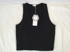 SKIN Brand ORGANIC TANK TOP Cotton Sleeveless Cropped- CHOOSE COLOR & SIZE