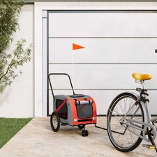 vidaXL Rimorchio da Bici per Animali Verde e Grigio Oxford e Ferro - 7