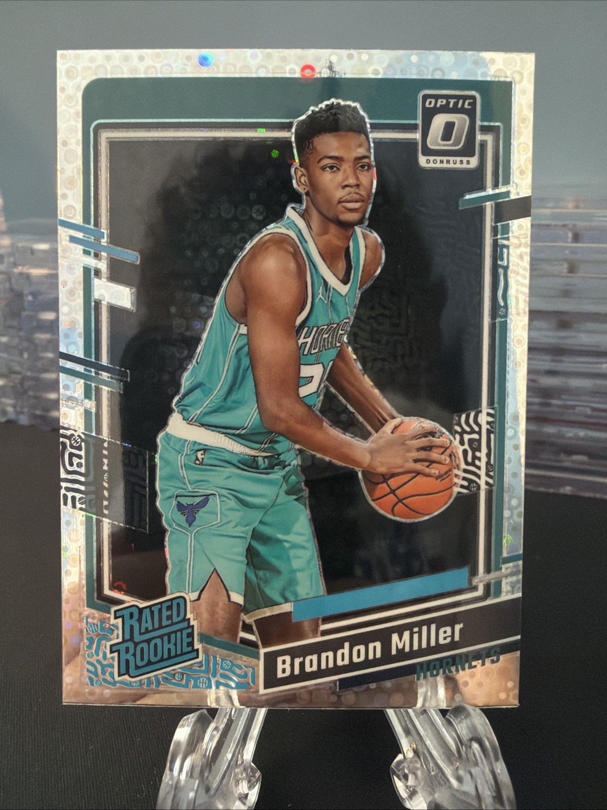 2023-24 Donruss Optic Brandon Miller Fast Break Prizm Rookie RC #219 Hornets