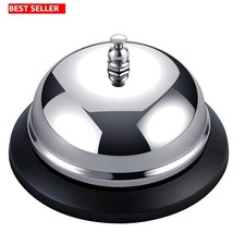 3.3-Inch Stainless Steel Service Bell - Clear Loud Sound for Restaurants & More