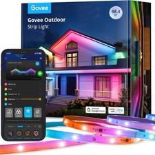 Govee Outdoor LED Strip Lights   98.4FT RGBIC   Smart App Control   IP65- OB