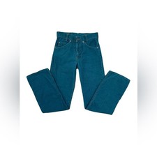 Vintage Orange Tab Teal Corduroy Student Levi's 26x30