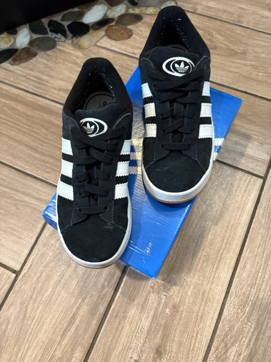 adidas Campus 00s EL C Unisex Kids Black White Suede Low Top Sneakers US 3  | eBay