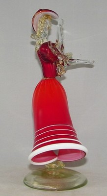 Murano Vintage Art Glass Dancing Lady Flamenco Figurine