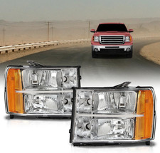 2007-13 GMC Sierra 1500 2007-14 2500HD 3500HD Headlight Assembly Compatible Repl